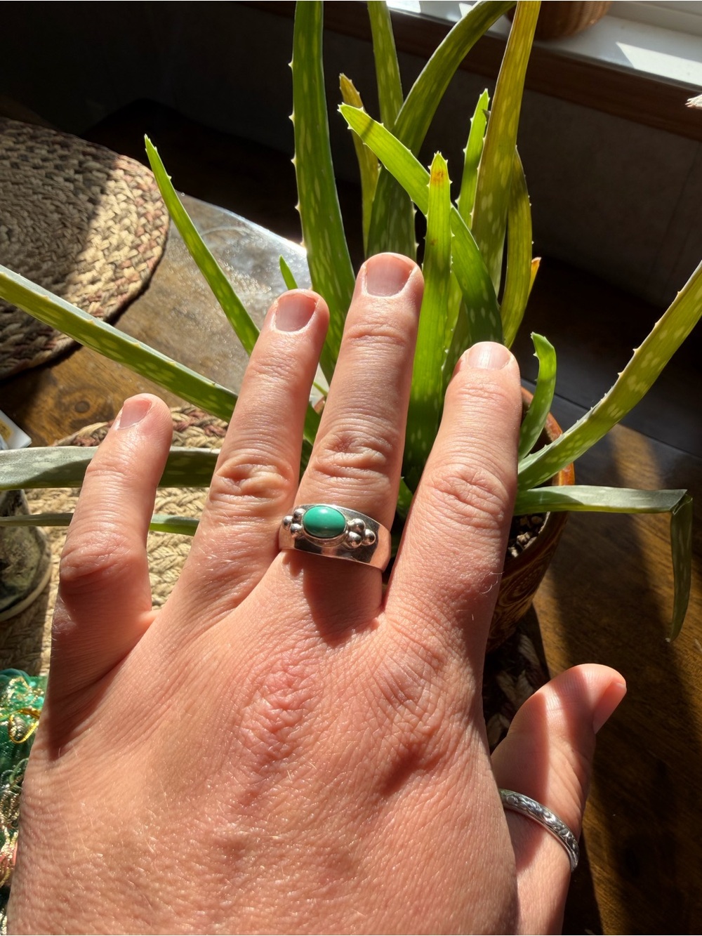 Silver Ring with Turquoise Stone